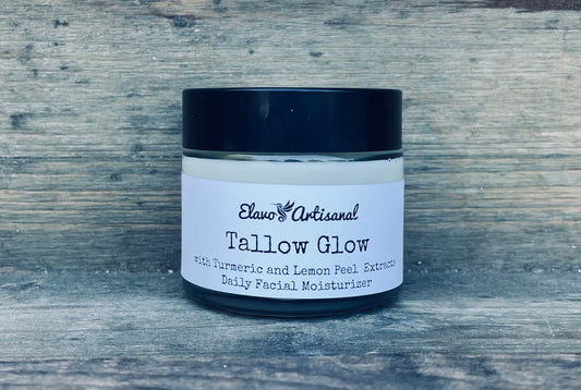 Tallow Glow with Turmeric and Lemon Peel Extracts- Daily Facial Moisturizer